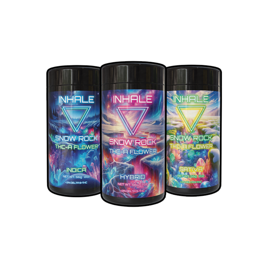 Inhale More - 56G Platinum THC-A Snow Rock Jar