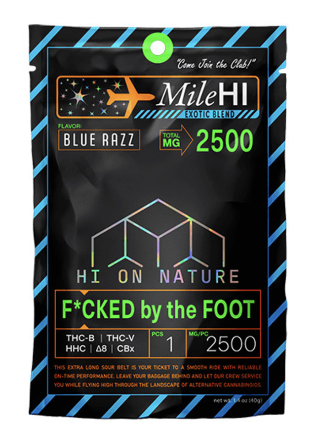 Hi On Nature - Mile Hi F*cked by the Foot Sour Belts (2500mg)