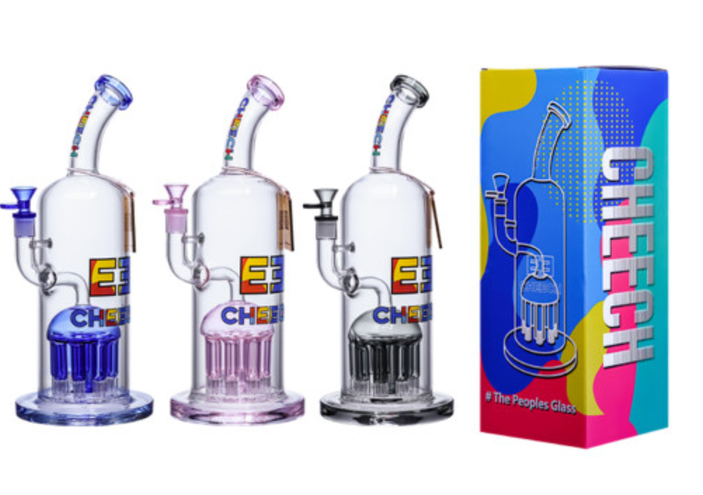 Cheech - 14" Bubbles Rig Water Pipe w/14M Bowl  CH-227 (CH-227-Light Blue)