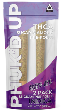 The Hemp Doctor - Phuk'D THC-A Sugar Diamond Pre-roll 2-Pack (1.5g Each) (Grape Ape - Indica)
