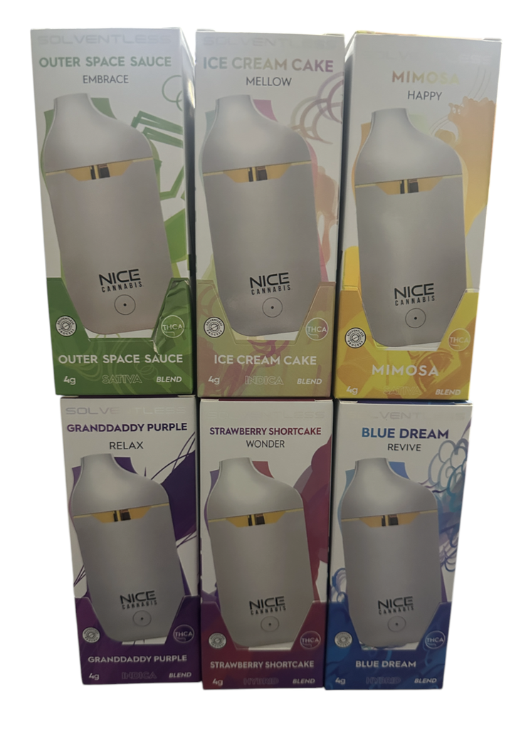 Nice Cannabis - 4G Solventless Disposable (Ice Cream Cake - Indica)