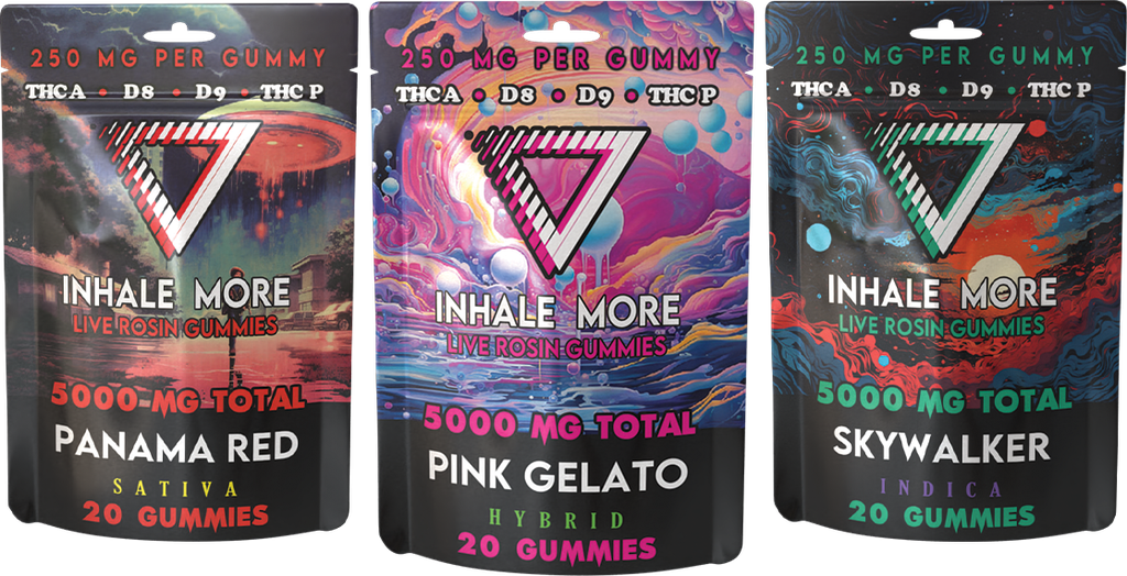 Inhale More - THC-A Live Rosin Gummy Bag (5000mg) (Pineapple Express - Sativa)
