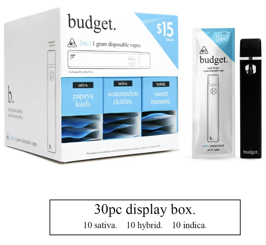 Budget - 30pc Variety Pack of 1 Gram HHC Vape Disposable