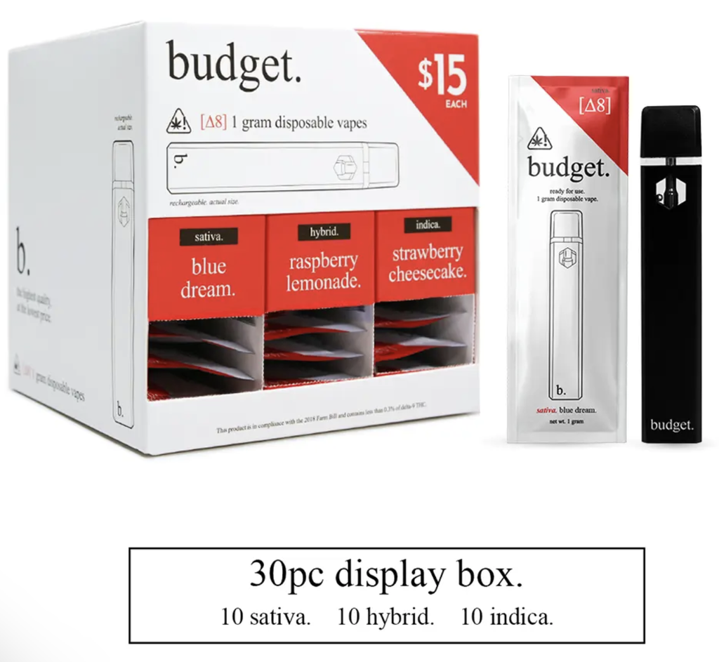 Budget - 30pc Variety Pack of 1 Gram Delta-8 THC Disposable