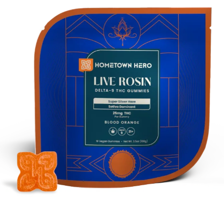 Hometown Hero - Delta-9 Live Rosin Gummy Bag (250mg)