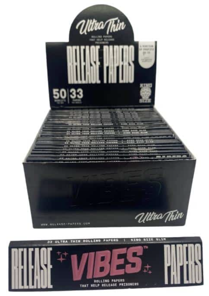 Vibes - King Size Slim Release Rolling Papers 