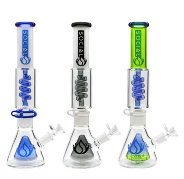 Social - Glycerin Coil Water Pipe
