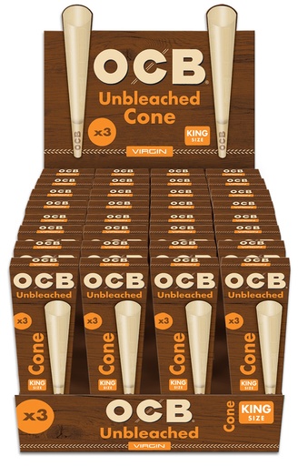 OCB - 32 King Size Unbleached Cones 3pk