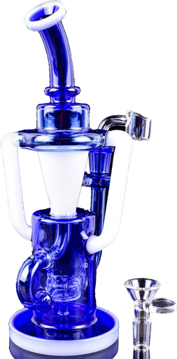 Social - TriVortex Glass Dab/Bong Blue/White