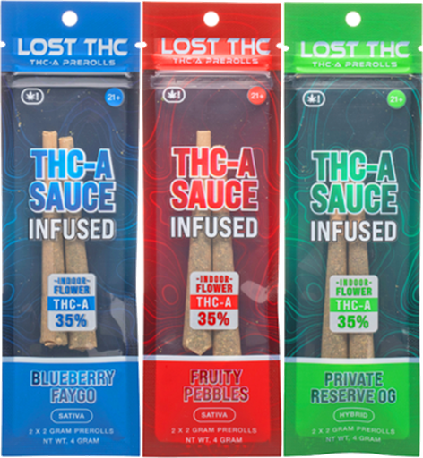 Lost THC - THC-A Sauce Infused Pre-roll 2-Pack (2g Each)