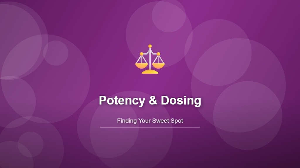 Potency & Dosing: Finding Your Sweet Spot